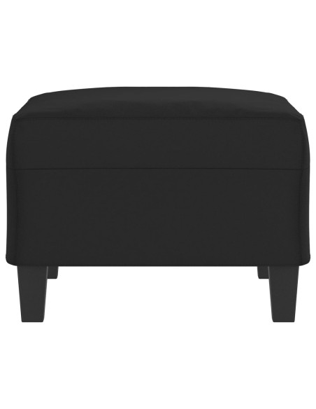 Poggiapiedi Nero 70x55x41 cm in Tessuto Microfibra