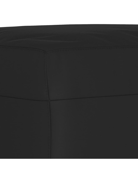Poggiapiedi Nero 70x55x41 cm in Tessuto Microfibra