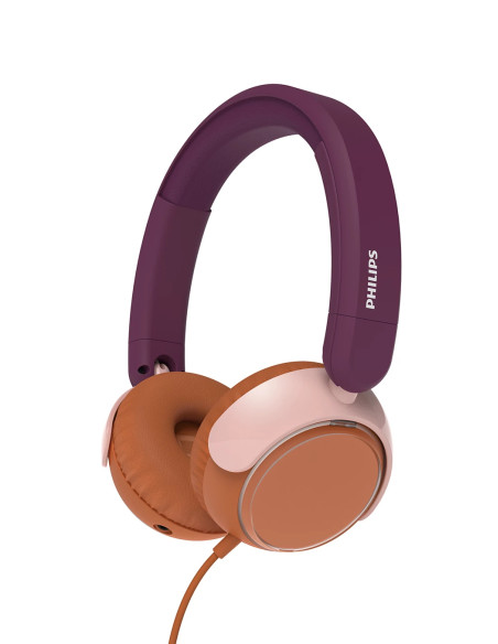 Philips TAK2000MP/00 cuffia e auricolare Cuffie Cablato A Padiglione Musica e Chiamate USB tipo-C Arancione, Viola, Rosa