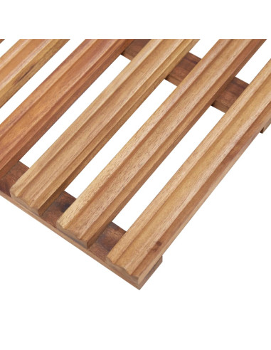 Pedane da Bagno 2 pz in Legno Massello d'Acacia 56x37 cm