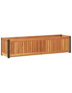 Fioriera da Giardino 110x30x27,5 cm in Legno Massello di Acacia