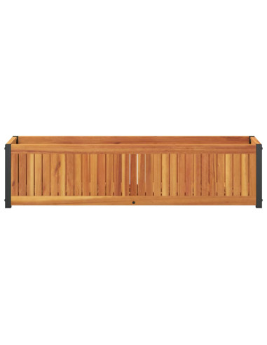 Fioriera da Giardino 110x30x27,5 cm in Legno Massello di Acacia