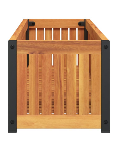 Fioriera da Giardino 110x30x27,5 cm in Legno Massello di Acacia