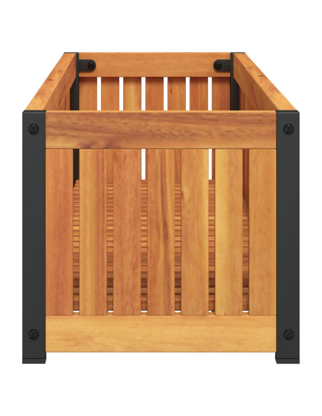 Fioriera da Giardino 110x30x27,5 cm in Legno Massello di Acacia
