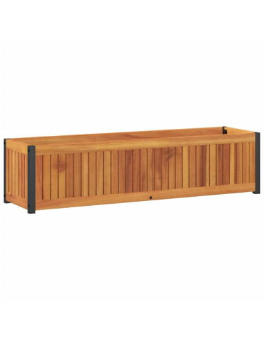 Fioriera da Giardino 110x30x27,5 cm in Legno Massello di Acacia