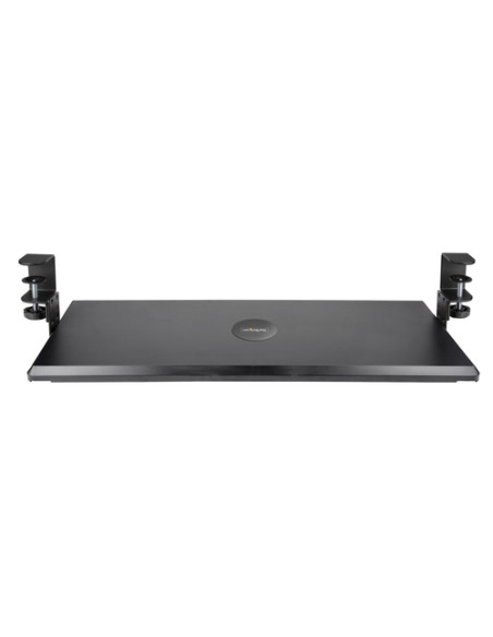 StarTech.com Porta tastiera estraibile per scrivania Ripiano estraibile ergonomico per tastiera con morsetto a C, Mensola scorre