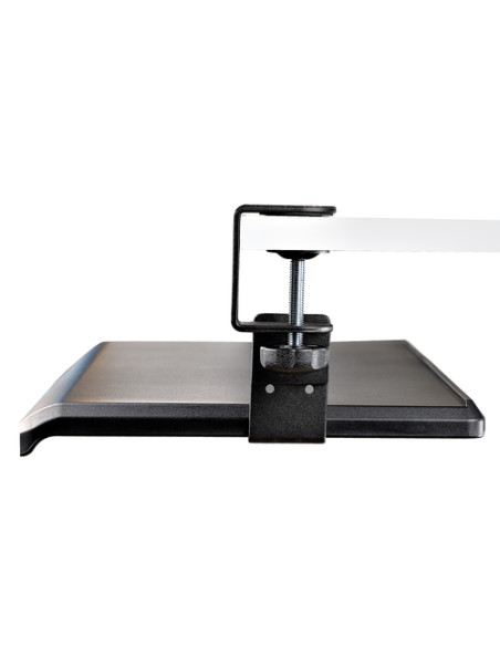 StarTech.com Porta tastiera estraibile per scrivania Ripiano estraibile ergonomico per tastiera con morsetto a C, Mensola scorre
