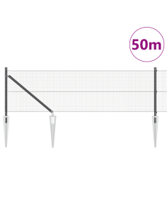 Palo della recinzione Grigio 50 x 0,8 m (rete 19 x 19 mm) 2