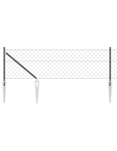 Palo della recinzione Grigio 25 x 0,8 m (rete 40 x 40 mm)