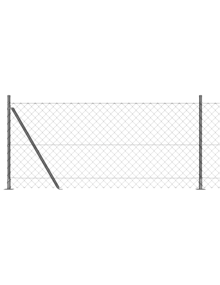Palo della recinzione Grigio 10 x 1 m (rete 60 x 60 mm)
