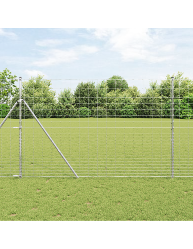 Palo della recinzione Zincato 25 x 1,6 m Acciaio