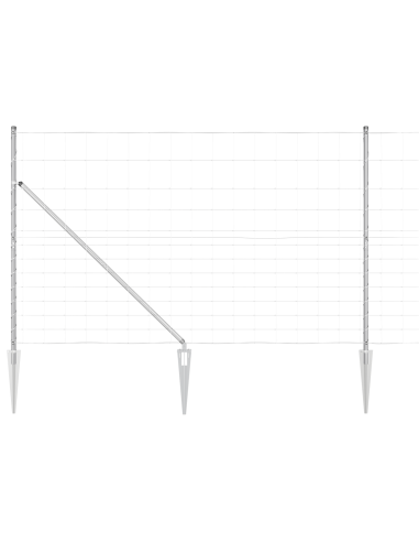 Palo della recinzione Zincato 25 x 1,5 m Acciaio