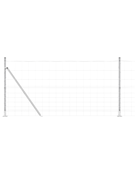 Palo della recinzione Zincato 25 x 1,2 m Acciaio