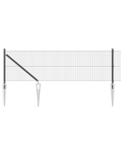 Palo della recinzione Grigio 50 x 0,8 m (maglia 12 x 12 mm)