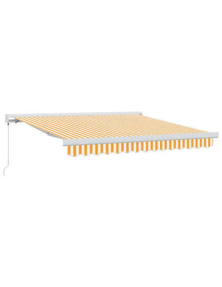 Tenda Retrattile Manuale Gialla e Bianca 300x250 cm