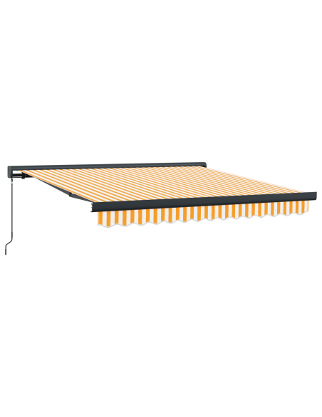 Tenda Retrattile Manuale Gialla e Bianca 300x250 cm