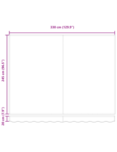 Tenda Retrattile Giallo e Arancione 350 x 250 cm