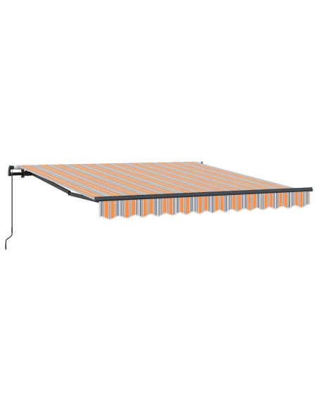 Tenda retrattile manuale multicolore a strisce 350x250 cm