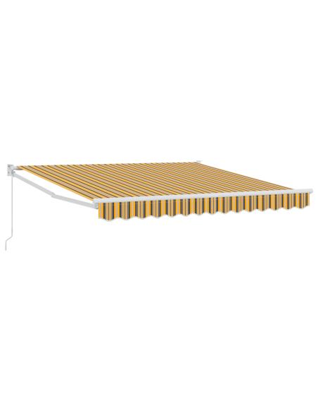Tenda Retrattile Manuale a Righe Multicolore 350x250 cm