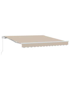 Tenda Retrattile Beige 350 x 250 cm Poliestere e Alluminio