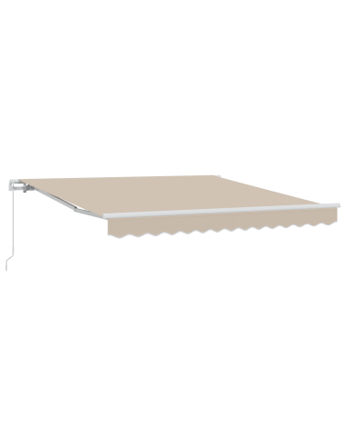 Tenda Retrattile Beige 350 x 250 cm Poliestere e Alluminio