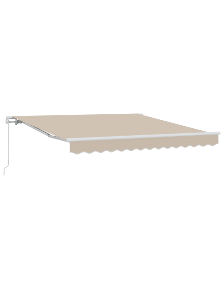 Tenda Retrattile Beige 350 x 250 cm Poliestere e Alluminio