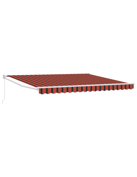 Tenda Retrattile Manuale Arancione e Marrone 400x300 cm