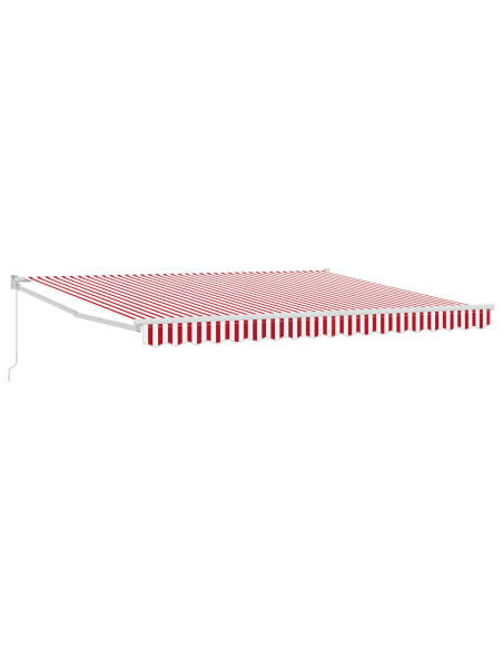 Tenda Retrattile Manuale Strisce Rosse e Bianche 400x300 cm