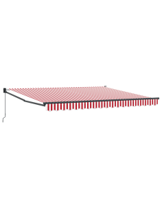 Tenda Retrattile Rosso e Bianco 400 × 300 cm