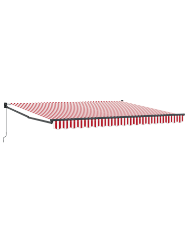 Tenda Retrattile Rosso e Bianco 400 × 300 cm