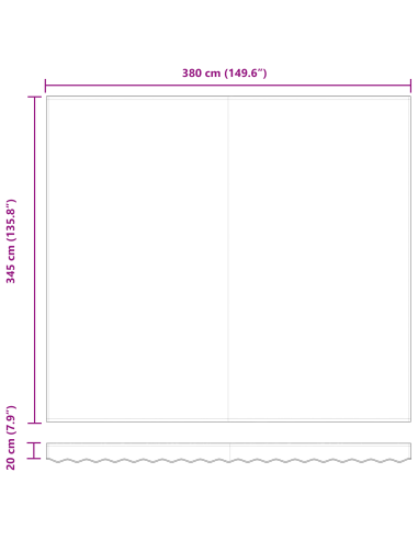 Tenda Retrattile Multicolore 400 × 350 cm Tessuto e Alluminio