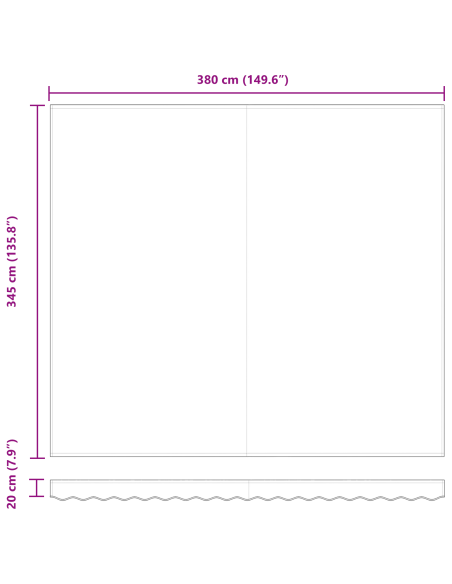 Tenda Retrattile Multicolore 400 × 350 cm Tessuto e Alluminio