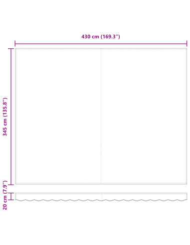 Tenda Retrattile Giallo e Arancione 450 × 350 cm