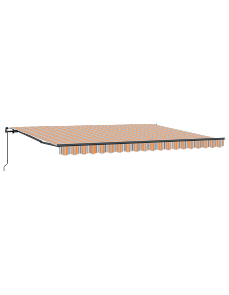 Tendone Retrattile Manuale Strisce Multicolore 450x350 cm