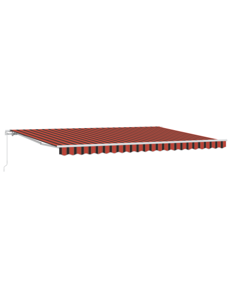 Tenda Retrattile Manuale Arancione e Marrone 500x300 cm.
