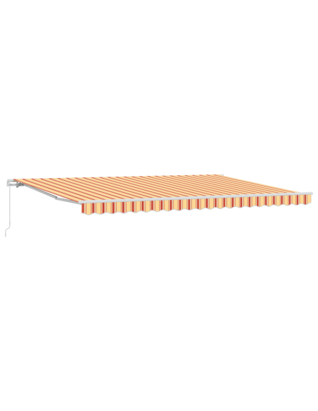 Tenda Retrattile Manuale Gialla e Arancione 500x300 cm
