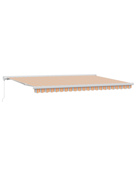Tenda Retrattile Manuale a Righe Multicolore 500x300 cm