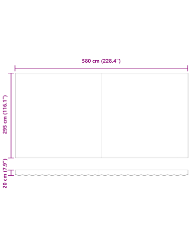 Tenda retrattile Giallo e Arancione 600 × 300 cm