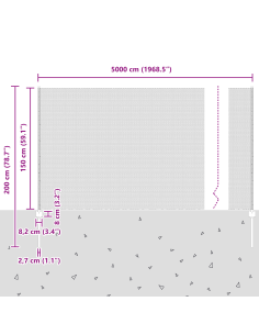 Recinzione con Posto Verde 1,5 x 50 m Acciaio e PVC