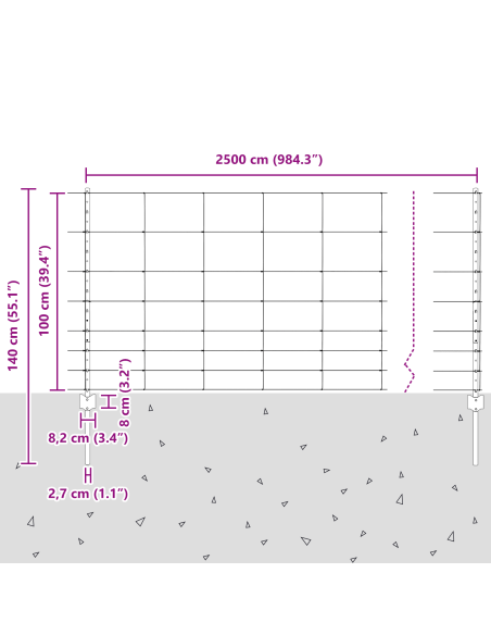 Pali di recinzione  22 pcs U-Channel 100 cm Acciaio Galvanizzato