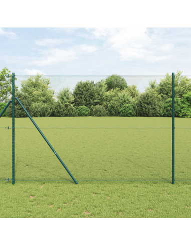 Palo della recinzione Verde 50 x 1,5 m (rete da 13 mm)