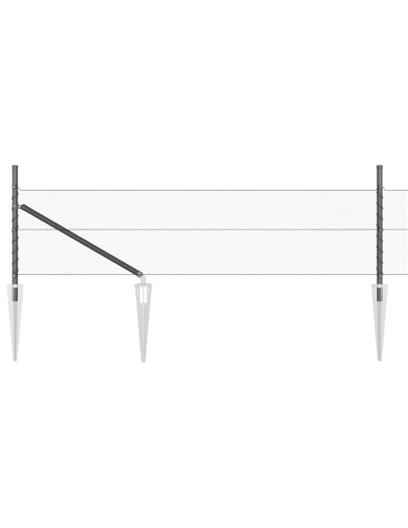 Palo della recinzione Grigio 100 x 0,8 m (mesh da 13 mm)