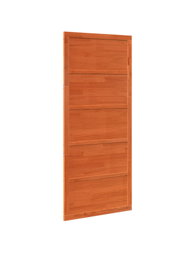 Porta del fienile Marrone cerato 100 x 2,5 x 208 cm