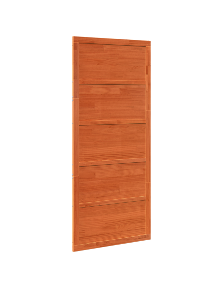 Porta del fienile Marrone cerato 80 x 2,5 x 208 cm