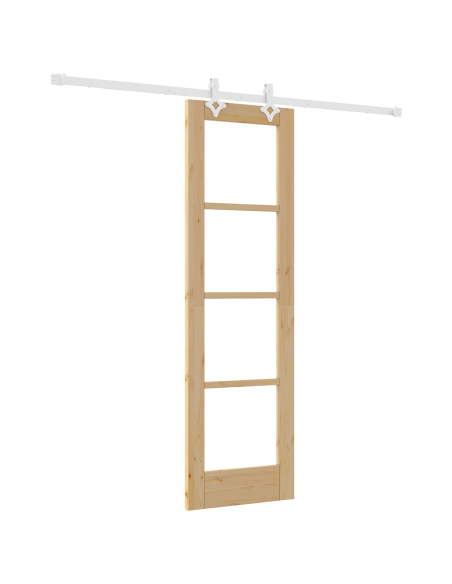 Set di porte scorrevoli  con hardware 61x198.5 cm in legno massello di pino