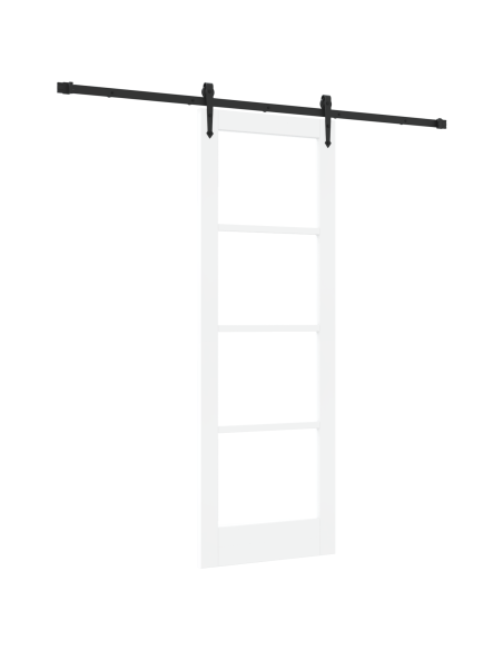 Porta Scorrevole  con Set di Ferri 'ORKDAL'Bianco 73.5x211 cm