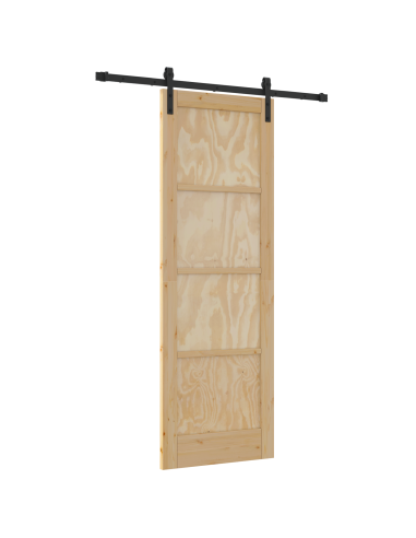 Porta scorrevole Marrone 73,5 x 211 cm Pino massello