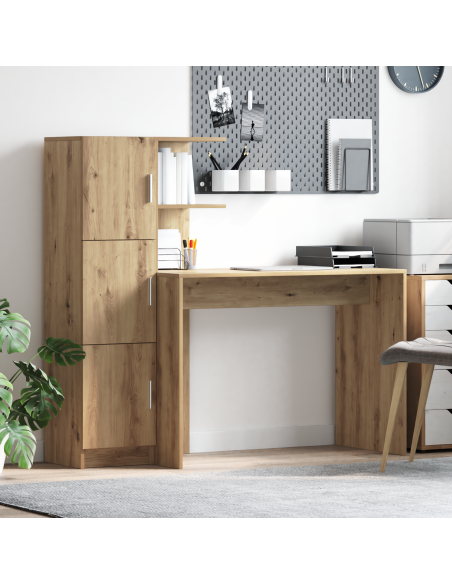 Scrivania con storage Legno di Rovere Ingegnerizzato