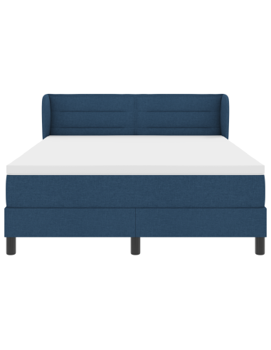 Letto a molle con materasso Blu 140 x 190 cm Tessuto