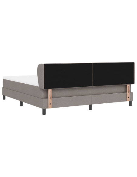 Letto a Molle con Materasso Grigio Chiaro 80x200 cm Tessuto Set di 5